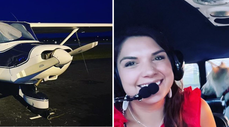 L'americano è riuscito ad effettuare un atterraggio di emergenza dell'aereo in autostrada con le auto a causa di problemi al motore