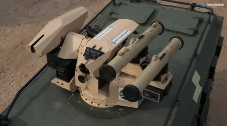 Le forze armate dell'Ucraina utilizzano veicoli corazzati con un modulo di combattimento SERDAR, è equipaggiato con il complesso anticarro Skif e due mitragliatrici