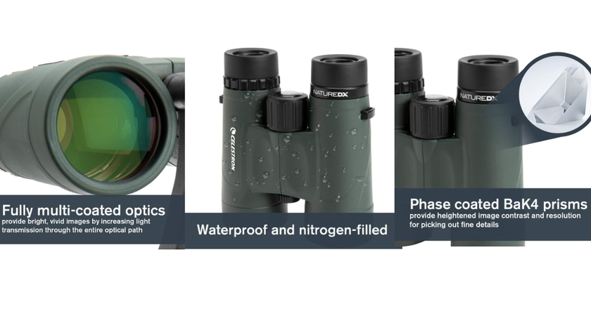 Celestron Nature DX 8x42 migliori binocoli da viaggio per crociera in alaska