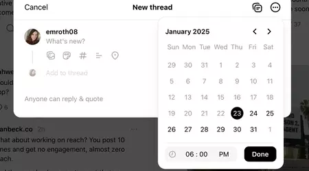 Threads consente ora di programmare i post
