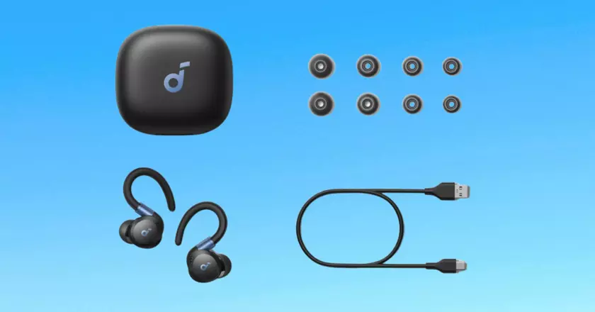 Soundcore Sport X20 di Anker auricolari bluetooth con gancio orecchio