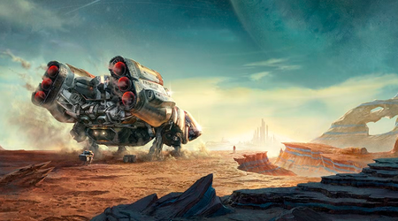 La concept art di Starfield, realizzata nello stile retrò delle opere spaziali, mostra robot, navi e la diversità dello spazio infinito.