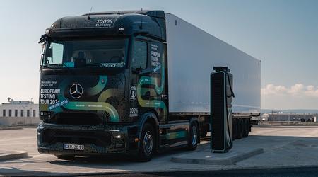 Il camion elettrico Mercedes eActros 600 punta al record Guinness
