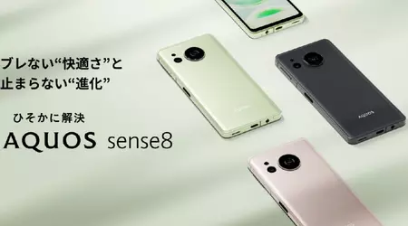 Sharp Aquos Sense 8 - Snapdragon 6 Gen 1, display OLED IGZO a 180Hz, NFC, fotocamera da 50MP e protezione IP68 per 415€.