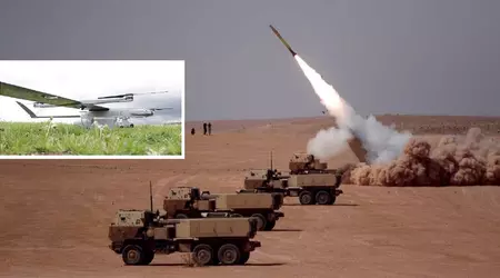 L'M142 HIMARS e il drone EOS C VTOL hanno distrutto in modo spettacolare una colonna di mezzi russi (video)