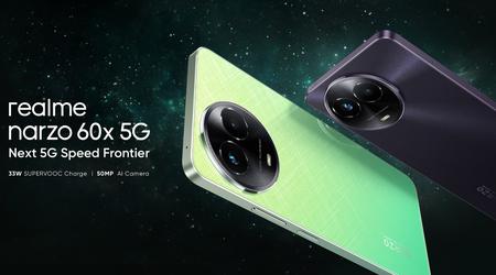 realme Narzo 60x 5G: display a 120Hz, chip MediaTek Dimensity 6100 Plus e ricarica a 33W per 150 dollari