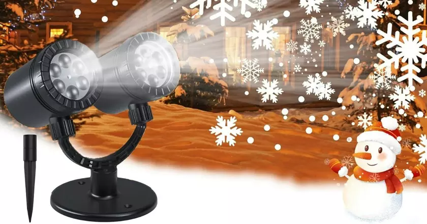 Natale fiocco di neve LED proiettore di luce CHICLEW
