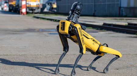 Il cane robot Spot cammina per le strade di Kiev