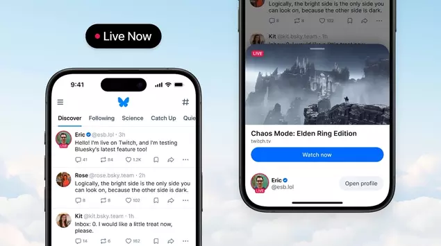 Bluesky ha reso disponibile Live Now ...