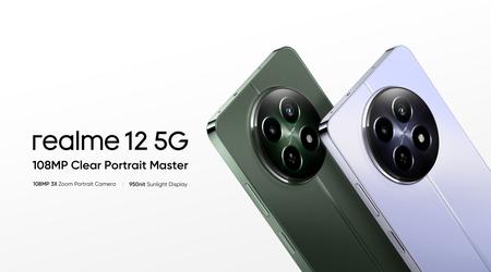 realme 12 5G: display AMOLED a 120Hz, chip MediaTek Dimensity 6100+, fotocamera da 108 MP e batteria da 5000 mAh, prezzo a partire da 205€.