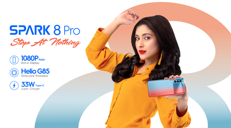 Tecno Spark 8 Pro: un telefono economico con tripla fotocamera da 48 MP, chip MediaTek Helio G85 e ricarica rapida da 33 W per meno di $ 200