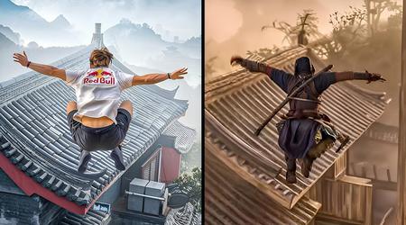 Non pensare di rifarlo! Il team di parkour di Red Bull Gaming ha messo in scena le pericolose acrobazie di Assassin's Creed: Shadows.