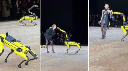 Cinque cani robotici di Boston Dynamics partecipano alla sfilata di moda di Coperni a Parigi