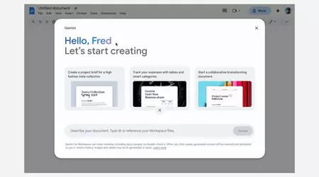 Google inizia a testare la funzione "Aiutami a creare", gestita da Gemini in Google Docs