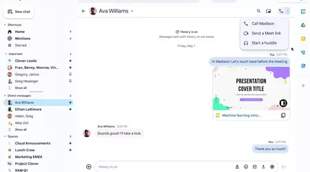 Google Chat lancia le riunioni audio Huddles con l'integrazione di Google Meet