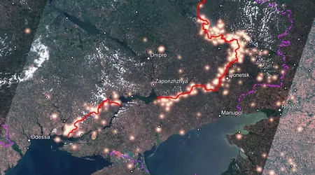 La NASA ha mostrato come appare la prima linea in Ucraina dallo spazio: HIMARS ha provato a fare una bella foto