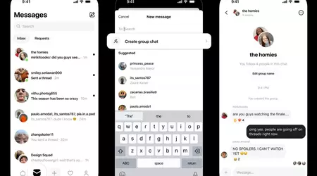 Le chat di gruppo sono apparse nella rete sociale Threads
