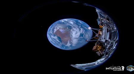 Il lander Odysseus scatta foto della Terra prima dell'atterraggio sulla Luna