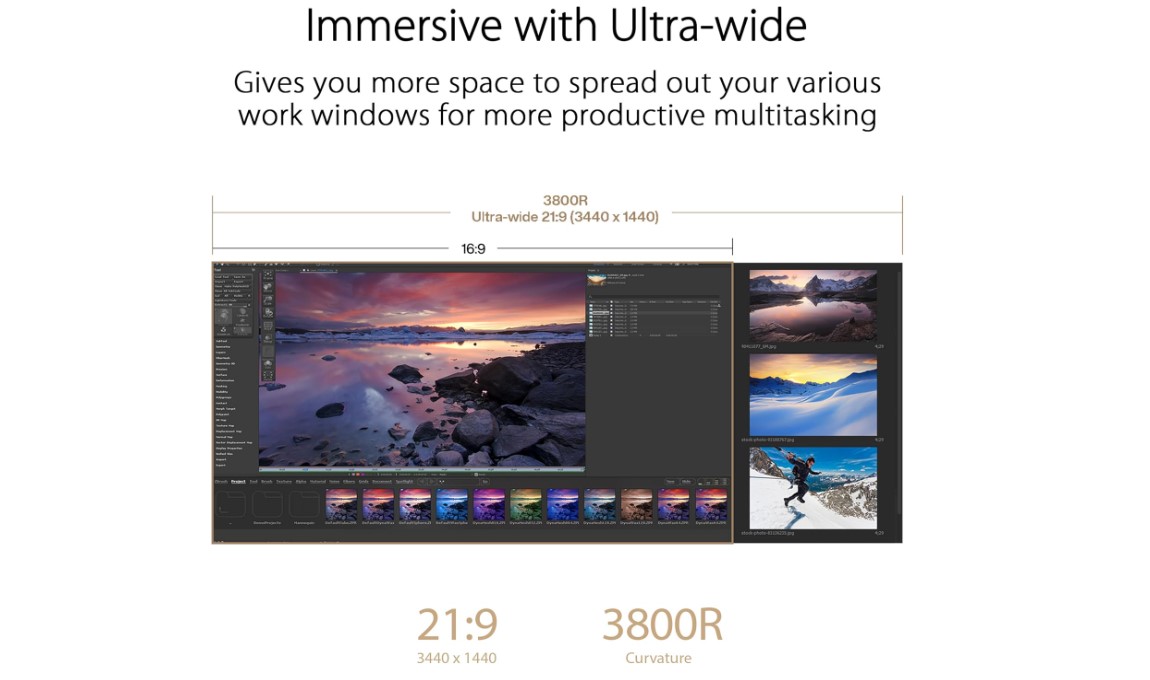 Monitor ultrawide ASUS ProArt Display PA34VCNV per la produttività