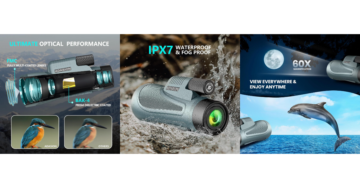 Adasion 12x56 monocolo da telefono