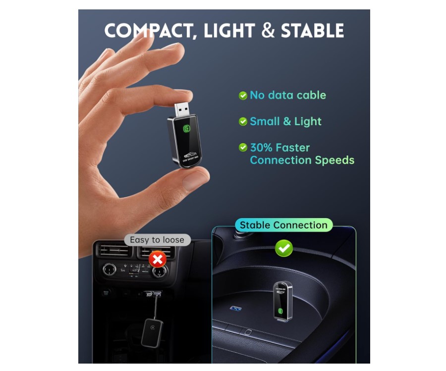 Amzfeel adattatore carplay wireless