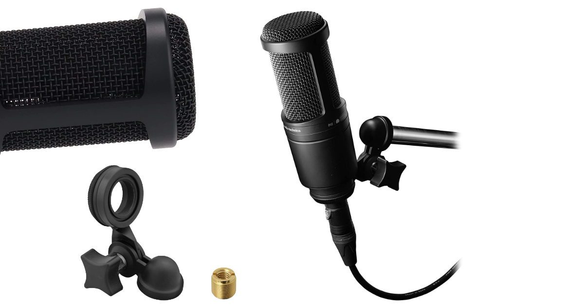 Audio-Technica AT2020 miglior microfono a condensatore per le voci