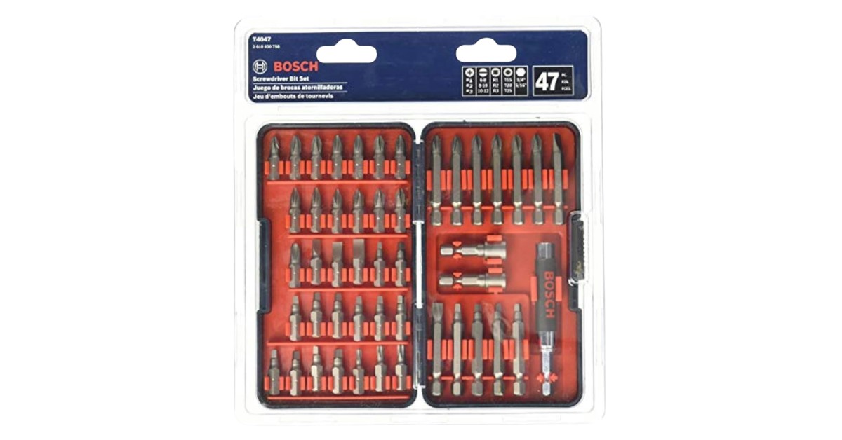 confronto inserti per cacciavite Bosch da 47 pezzi