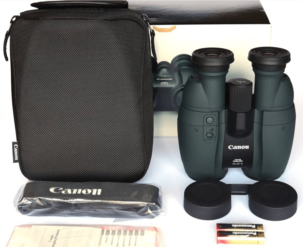 Binocolo Canon con zoom 14x32 IS