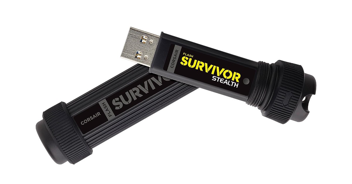 Chiavetta USB Corsair CMFSS3B-64GB Flash Survivor Stealth dj