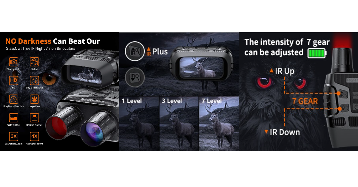 Occhiali per la visione notturna digitale GTHUNDER migliori binocoli impermeabili