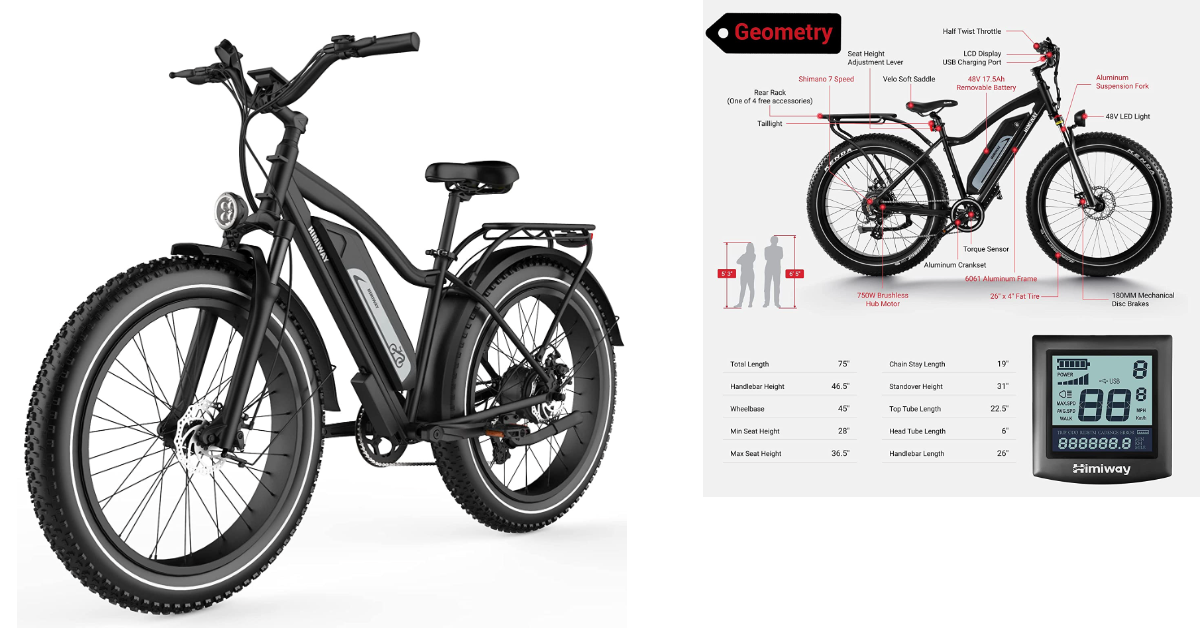 Himiway Cruiser Fat Tiremigliore bici elettrica per persone grandi