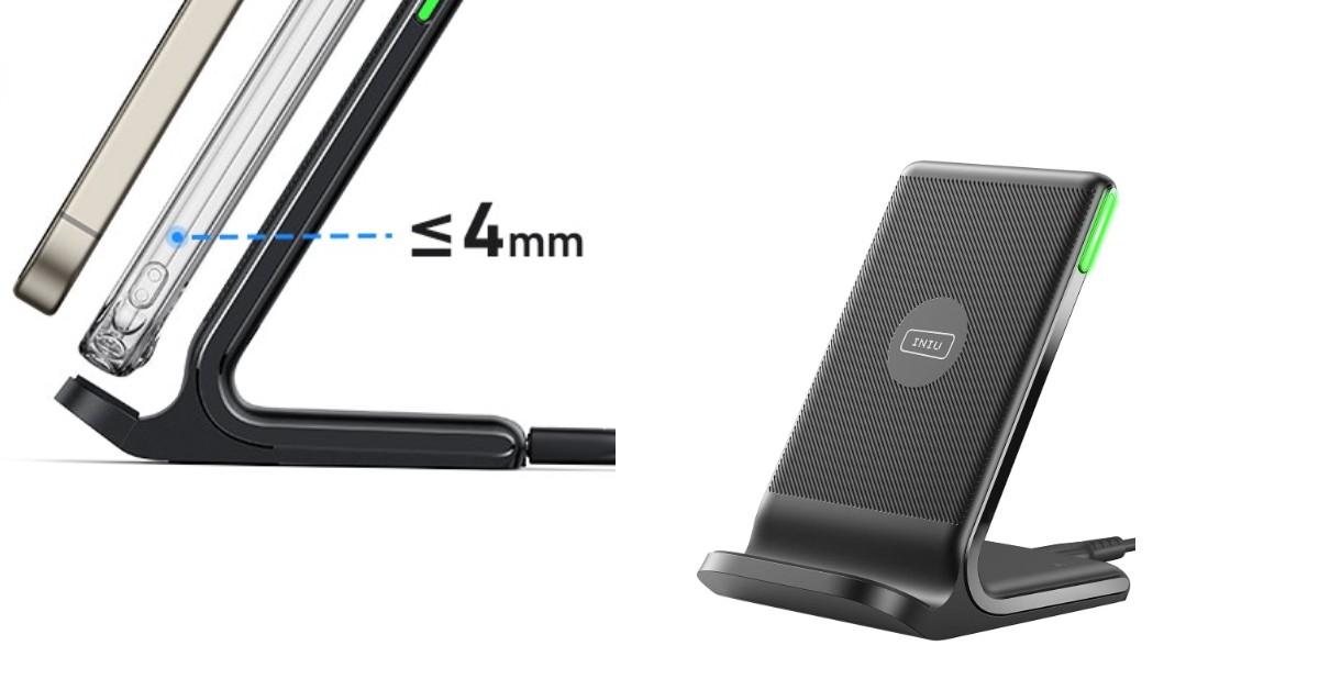 Caricabatterie wireless INIU 15W per otterbox defender