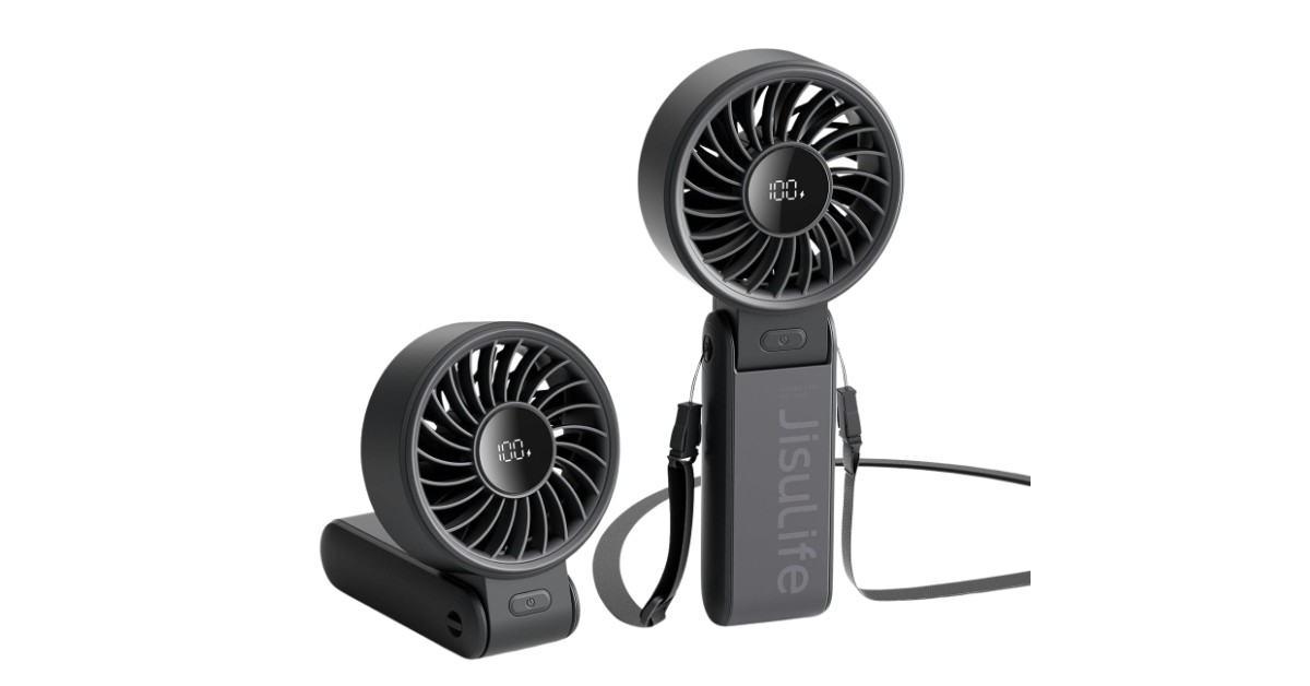 Ventilatore portatile JISULIFE Life7 ventilatore portatile per carrello da golf