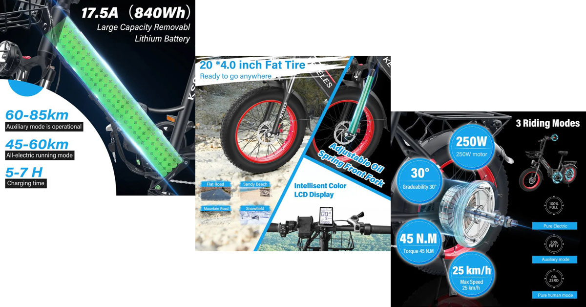 KETELES miglior bicicletta elettrica pieghevole per la consegna di cibo