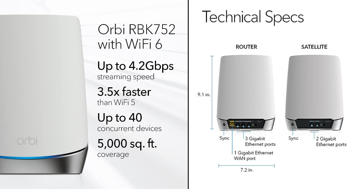 NETGEAR Orbi miglior sistema wifi mesh per starlink