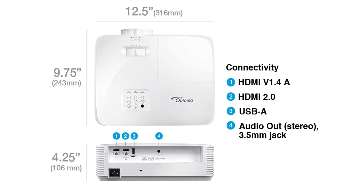 Optoma HD28HDR proiettore per mapping 3d