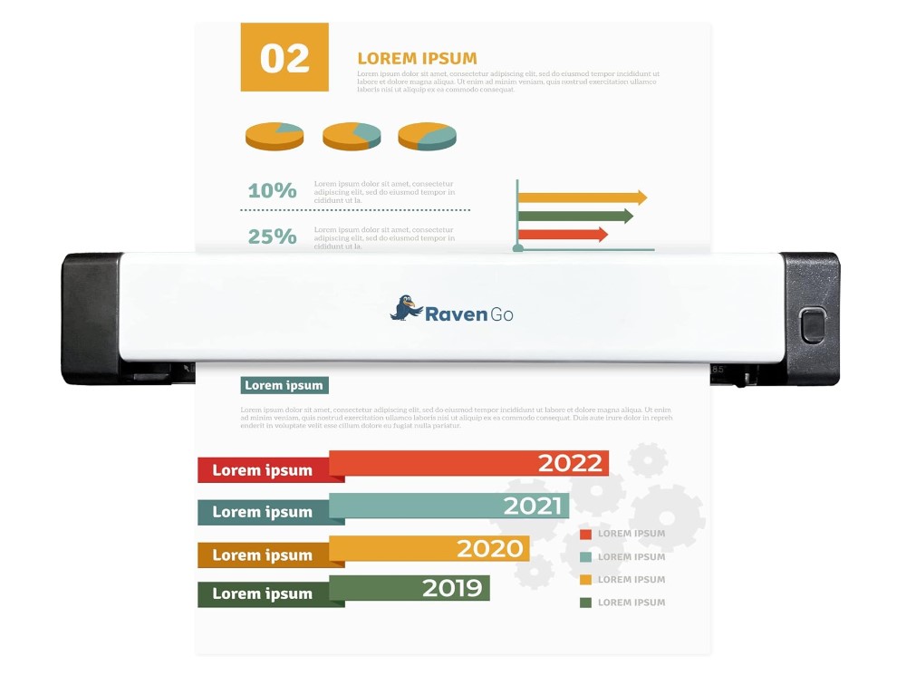 Scanner di documenti portatile Raven Go