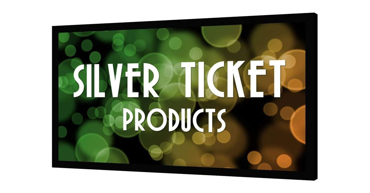 Schermo per proiettore 4k dei prodotti Silver Ticket per l'home theater