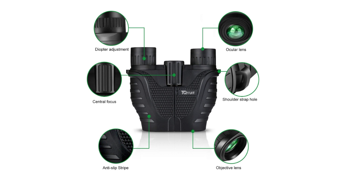 TQYUIT 15x25 migliori piccoli binocoli per birdwatching