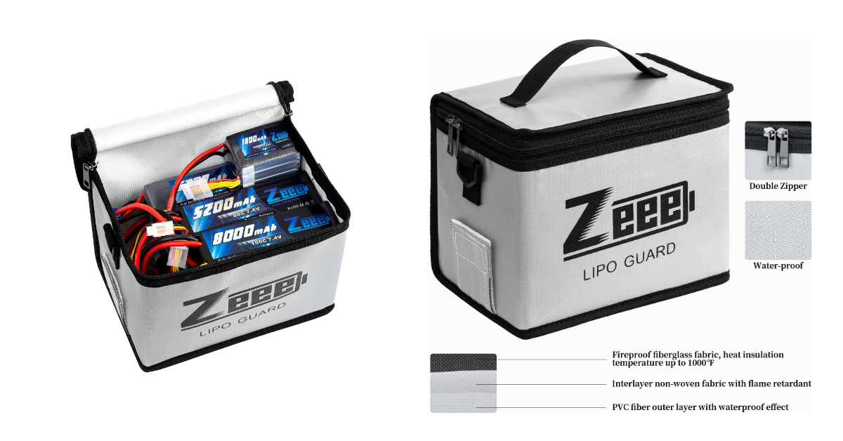 Zeee sacchetto protezione batterie LiPo