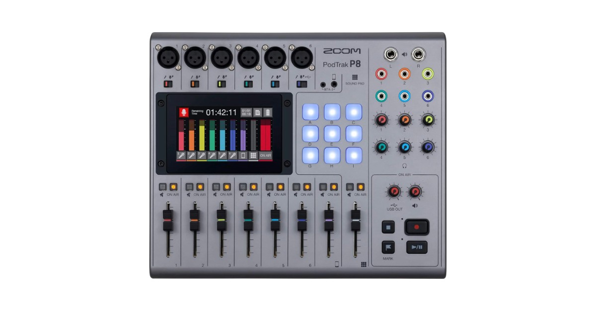 Registratore podcast Zoom PodTrak P8