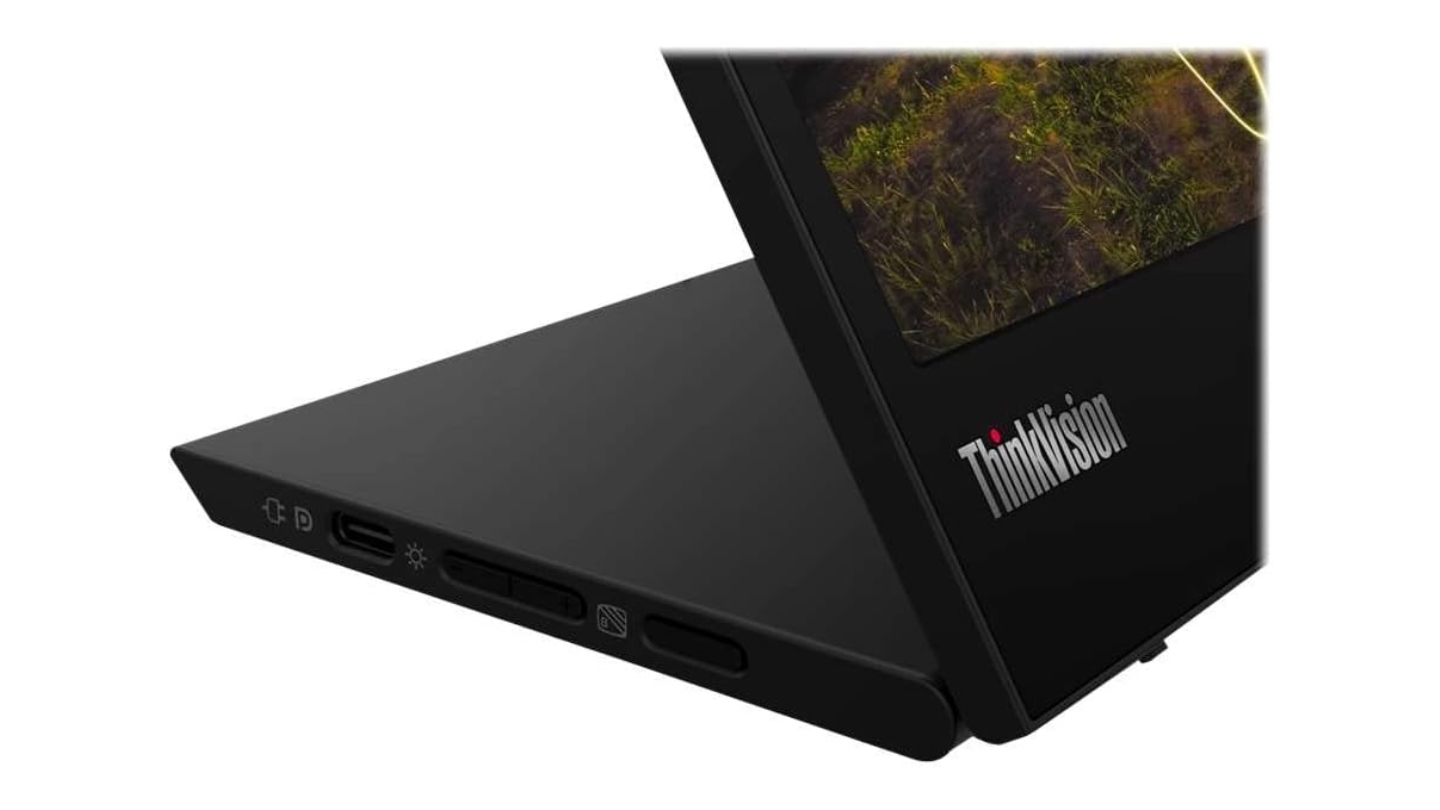 Configurazione con doppio schermo Lenovo ThinkVision M15 per laptop