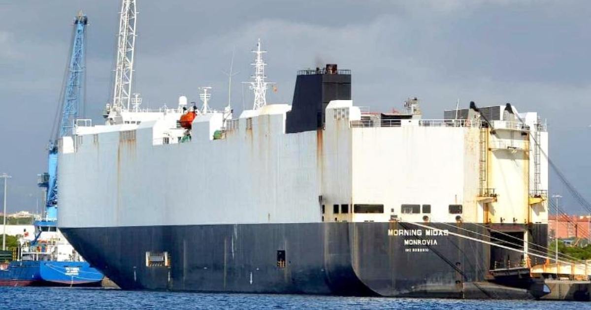 Una nave cargo che trasporta auto elettriche è in fiamme nell'Oceano Pacifico Una nave cargo che trasporta auto elettriche è in fiamme nell'Oceano Pacifico