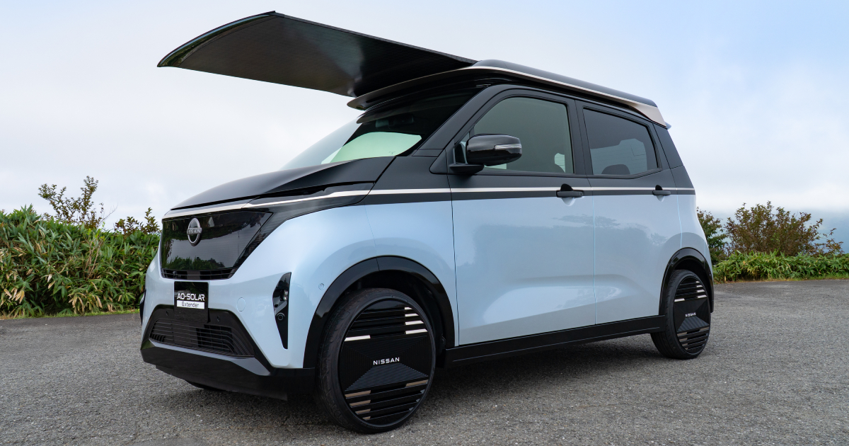 Le moderne tecnologie del pannello solare si adattano al design ecologico della Nissan Sakura Nissan Sakura con potenza solare: sistema Ao-Solar Extender per una guida ecologica