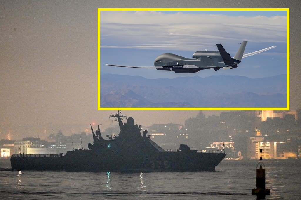 Una nave israeliana scortata da un drone strategico statunitense RQ-4 Global Hawk e da un velivolo antisommergibile P-8 Poseidon ha rotto il blocco russo nel Mar Nero