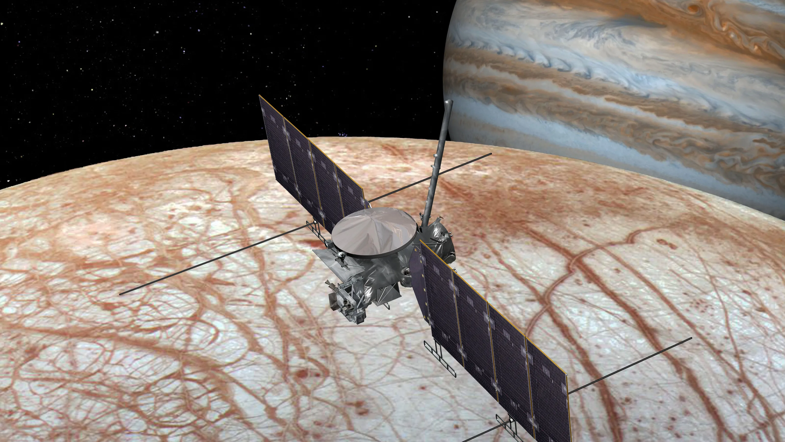 La sonda Europa Clipper viaggerà verso il satellite ghiacciato di Giove alla ricerca di alieni La sonda Europa Clipper viaggerà verso il satellite ghiacciato di Giove alla ricerca di alieni