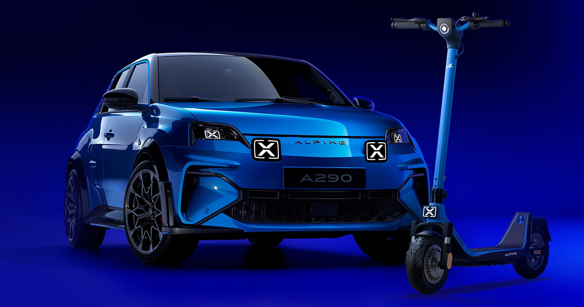 Novità da Alpine: accessibilità elettrica nel formato dell'hatchback A290 e del monopattino 100A GT Forme eleganti e alte prestazioni: Alpine presenta l'A290 e il 100A GT