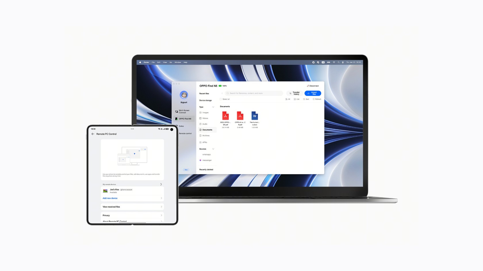 Smartphone e macOS: Oppo Find N5 fa il bello e il cattivo tempo con Apple senza l'aiuto di quest'ultima Oppo Find N5: smartphone pieghevole con gusto macOS senza supporto Apple