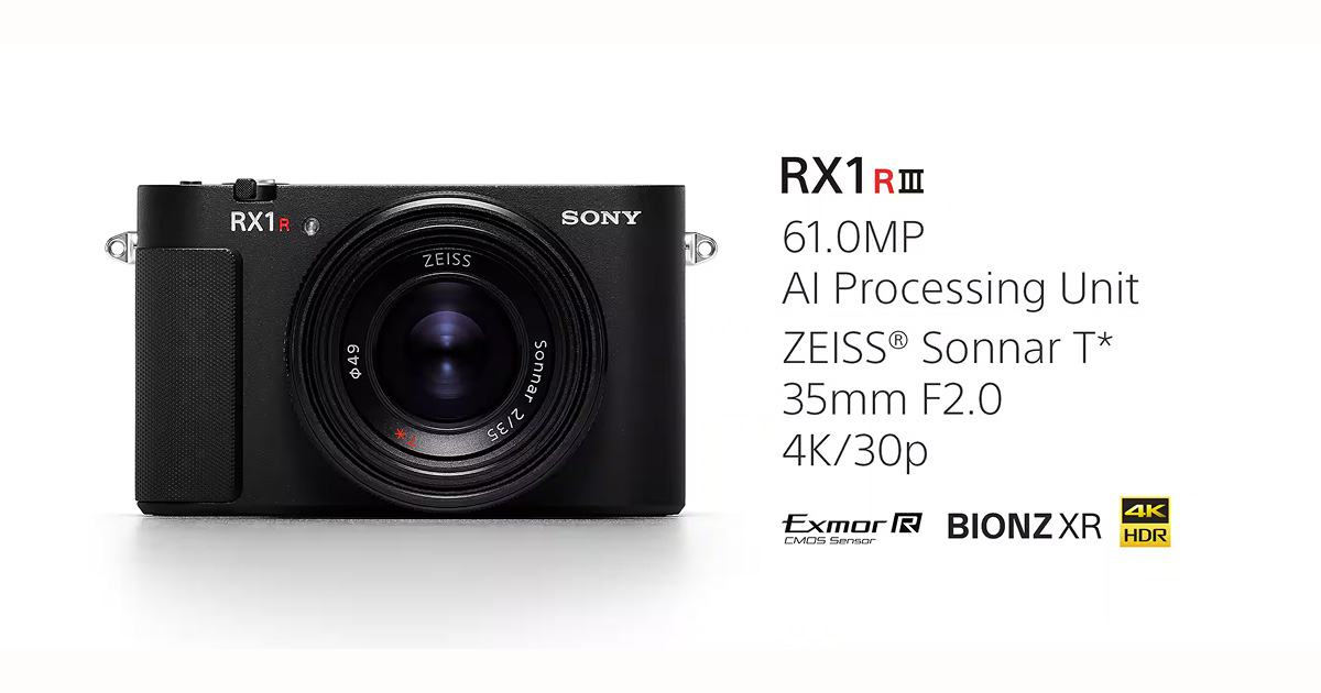 Il futuro in un corpo compatto - incontra la Sony RX1R III La nuova Sony RX1R III: una fotocamera intelligente con sensore da 61 megapixel