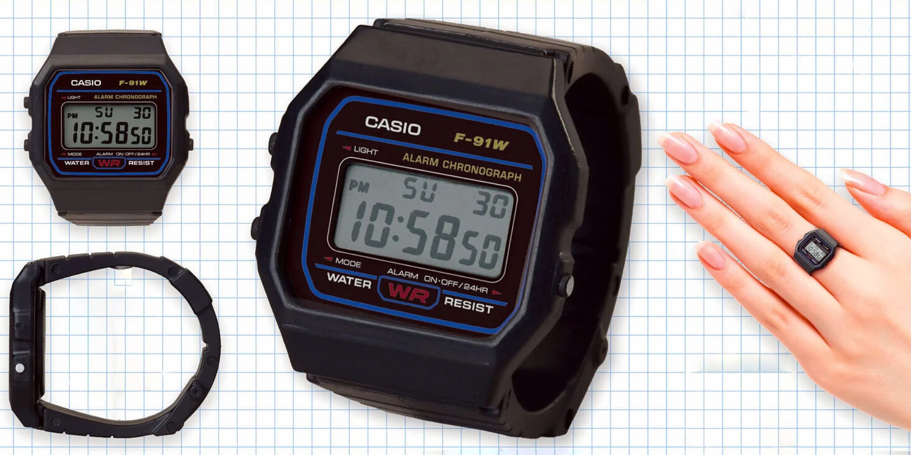 Casio ha lanciato una collezione di mini orologi a forma di anelli Casio ha lanciato una collezione di mini orologi a forma di anelli